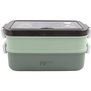 Lunchbox met soepkom - Bento Box - Lunchbox volwassenen - Lunchboxen - Lunchbox Kinderen - Lunchbox met vakjes - luchtdicht en lekvrij - BPA vrij (Groen)