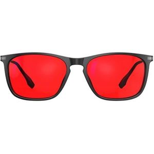 Goiteia 100% rode blauwlichtbril, slaapbril met volledige blokkering van blauw en groen licht, dubbele AR-coating, verlicht vermoeidheid van de ogen en verbetert de slaap