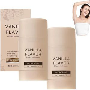 Vanilla Body Deodorant Stick, Vanilla Skin, Natuurlijke navulbare deodorant, Kokos- en vanillegeur, Langdurige bescherming - Geschikt voor vrouwen, natuurlijke Deodorant Stick (2 STÜCKE)