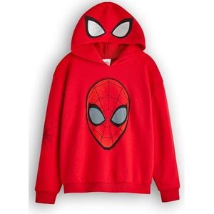 Marvel Spiderman jongens sweatshirt met capuchon | Hoodie met superheldenprint voor kinderen in rood | Stripboek karakter Art Merchandise cadeau