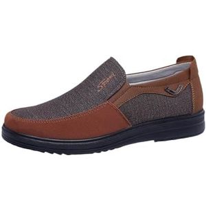 Mens Loafers Casual Slip On Shoes Breathable Comfort Lightweight Walking Shoes Non Slip Men's Shoes (Color : Brown-B, Size : EU 45)