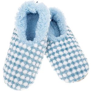 Snoozies! Harlequin superzachte damesslippers met antislipzool, damesmaten van 3-7, Blauw, Large