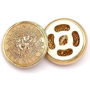 Breiknopen, diverse knopen pin, 5 stuks metaallegering schachtknop ronde gouden knop for kleding naaien knop decoratieve jeans overjas blazer DIY 15-28 mm dia(Color:Golden,Size:28mm)