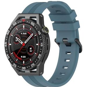 High-Tech Place Voor Coros Apex 46 mm/Apex Pro/Ticwatch Pro 3 Horlogeband van siliconen, effen, verticaal, 22 mm (Rotsblauw)