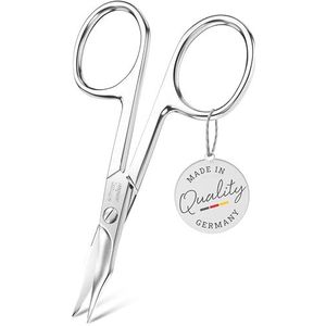 TITANIA Solingen nagelschaar met fijn punt (9,5 cm) • extra fijn en scherp • professionele nagelschaar • Made in Germany, zilver gepolijst