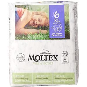 Moltex Pure & Nature luiers Maat 6 XL, 21 stuks