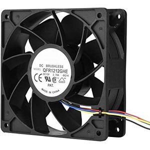 Behuizingsventilator, extreem stille computerventilator 12 V 2,7 A 6000 U/min vervangende ventilator 4-pins connector voor Antminer S7 S9