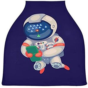Blauwe Astronaut Ruimte Stretchy Baby Auto Stoelhoes, Luifel Nursing Covers, Zachte Ademende Winddicht Sjaal Changepad voor Winter Baby Borstvoeding Jongens
