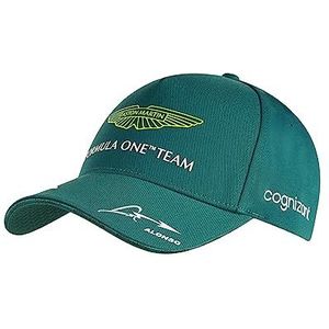 Aston Martin Formula One Team Officiële Formule 1 Merchandise - Fernando Alonso Team Driver Groene Baseball Cap - Unisex - Verstelbaar (AMA23HEA09), Groen