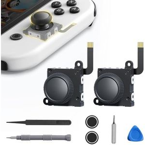 JINGDU Joystick Vervangende Kit Compatibel met Schakelaar, Hall-Effect Joystick Compatibel met Schakelaar NS/Switch OLED/Switch Lite, Schakelaar Controller Duim Stick Reparatie Tool Kit 2 stks
