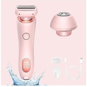 Bikinitrimmer for dames, 2-in-1 schaamhaartrimmer dames, elektrische scheerapparaten, IPX7 waterdicht nat en droog gebruik, persoonlijke trimmer Elektrisch scheerapparaat Epilator for gezicht Lichaam