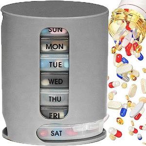 Retoo - Pillendoos - 7 Dagen - 4 Vakken - Medicijndoseerder met Grote Aparte Vakken
