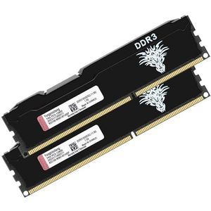 DDR3 16GB Kit (8GBx2) Desktop RAM 1600MHz PC3-12800 UDIMM Non-ECC Unbuffered 1.5V 2Rx8 Dual Rank 240 Pin CL11 PC Geheugen Computer Memory Upgrade Geheugenmodule (Zwart)