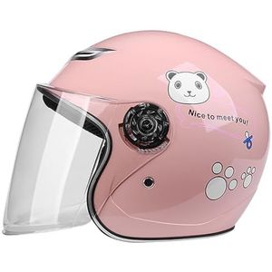 Open Face Motorhelm - ECE-Gecertificeerde Scooterhelm - Halffacehelm Voor Kinderen - 50-56CM