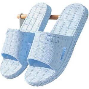 Dia's, Zachte zomersandalen for thuis en badkamer – comfortabele pantoffels for koppels,voor dames en heren(Blue,43 EU)