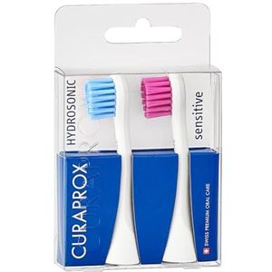 Curaprox Hydrosonic Opzetborstels Rainbow Sensitive Duo – Voor Zachte Tandvleesverzorging en Effectieve Reiniging | Blauw/roze, 2-pack | Compatibel Met Alle Curaprox Sonic-modellen