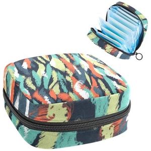 Opbergtas voor maandverband, menstruatiekit tas voor school, menstruatiecup zakje, maandverband organizer, abstracte achtergrond