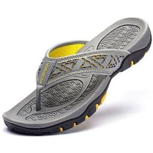 Doucheschoenen, Ademende slippers for heren - Lichtgewicht zomersandalen(Yellow,40 EU)