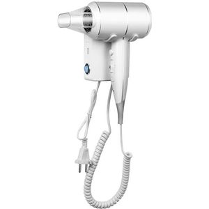 QL Haardroger met ThermoProtect Technologie 2000W,Föhn met Muurbeugel en USB-Aansluiting,Houder voor Hotello en Thuis,Wit