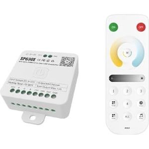 SP630E DC5V-24V All-in-One LED Controller SPI Pixel 5-kanaals RGB RGBW PWM Licht WS2811 5050 3528 FCOB 2.4G afstandsbediening (SP630E en RB2)
