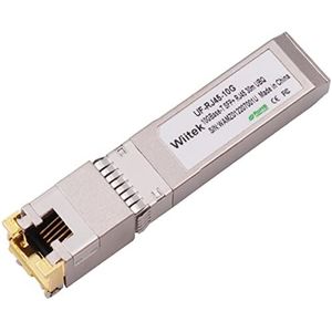 Wiitek SFP+ naar RJ45-kopermodules, 10GBase-T-zendontvanger compatibel voor Ubiquiti UF-RJ45-10G (Cat 6a/7 of beter, 30 meter)