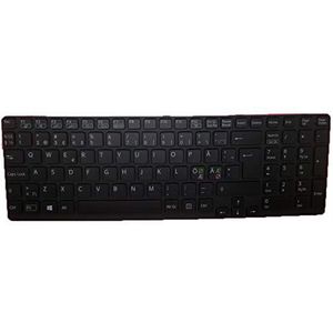 Laptop-toetsenbord voor SONY VAIO SVE151 V133930AK3NE3A 149152311SE 90.4XW07.S0W Nordic NE zwart met omlijsting&met achtergrondverlichting