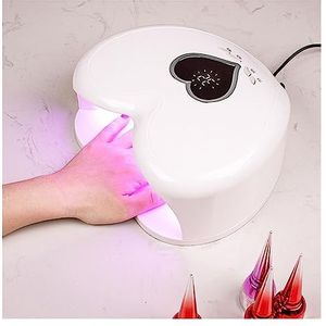 UV-nagellamp, LED UV Nagellamp 96W UV-LED Nagellamp Professionele Hartvorm Gel Polish Cure Lamp Roze Zon Licht Nagel Drogen Manicure Machine Met Strass(White)