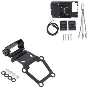 Installatie GPS-navigatieframe VOOR KAWASAKI VOOR Versys X-300 VOOR ABS 2016 2018 2019 2020-2021 Motorfiets Telefoon GPS Mount Navigatie Beugel USB Draadloos Opladen Stand Navigatie Beugel(USB and Bra