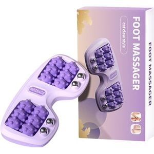 Voetroller - draagbare dubbele voetmassage-roller en voetmassageroller voor diepe weefselontspanning, reflexologie, voetmassageapparaat, ideaal voor thuis, kantoor, reizen