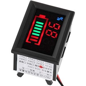 LED Digitale Spanning en Elektriciteit Dubbele Meters Tester Batterijvermogen Weergavemeter, Bewaking Batterijcapaciteit, Spanning, met High-definition Kleurenscherm (lood zuur