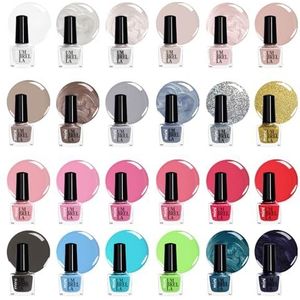 Nagellak Set Zonder Gel – 24 Kleuren, 5 ml Flesjes met Glanzende, Pastel-, Glitter-, Matte & Metallic Finishes, Gemaakt in de EU (Set C, 24 Kleuren)