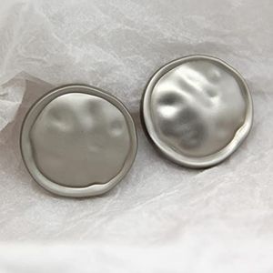 Button， Knopen Naaien Crafts， 6 stuks onregelmatige chique metalen knoppen for herenjaskleding decoratieve naaiaccessoires(Silver,25mm)