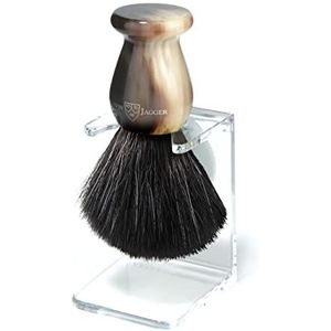 Edwin Jagger Scheerborstel en druppelstandaard van synthetische vezels - Imitatie Lichte hoorn