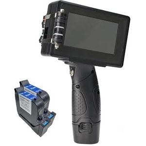 Handheld inkjetprinter 25,4 mm bar batchcode Variabel datumnummer Vervaldatumlabel Draagbare handjet Handheld inkjetprinter voor Tekst Barcode Datum Tijd, etc(1SET with 2BLACK INK)