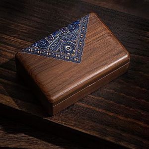 Sieradendoosje van hout, groot voor dames, massief hout, vintage Sieradendoosje van hout, groot voor dames, massief hout, vintage