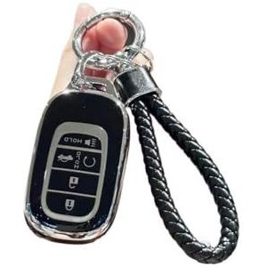 Autosleutel beschermhoes 2022 2023 2024 Voor Accord Voor Civic HR-V Voor CR-V Voor Pilot Sport SI EX EX-L Voor Touring Car Smart Key Case Cover Met Sleutelhanger Sleutel Sleutel Shell(4)