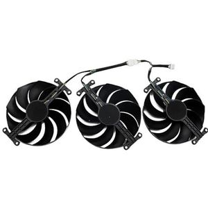 T129215BU RX7700XT 7800XT-ventilator voor PowerColor voor Radeon RX 7700 7800 XT 12GB Red Devil OC grafische kaart vervangende ventilator(3-Fan)