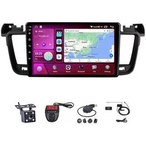 Android Double Din Car Stereo 9 Inch Touchscreen Autoradio Autotoebehoren Multimedia Stuurwielbediening Met Navigatie Plug And Play Voor Peugeot 508 2011-2018(M100S WIFI 1G+16G)