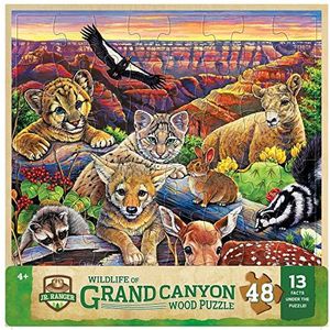 MasterPieces Wood Fun Facts - Grand Canyon Wildlife 48pc Wood Puzzle