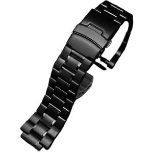 Quick release 24x16m Fit for Casio G-SHOCK GST-B200 band gstb200 roestvrijstalen horlogeband Vouwgesp metalen herenband armband (Color : C black, Size : GST-B200 strap)