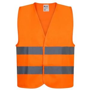 PROOF COMFORT & SAFETY Veiligheidshesje Auto reflecterend reflecterend veiligheidsvest, ongevallenvest, pechhulp, 1 stuk, lichtgevend geel, S - XXXL, oranje, XL
