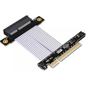 JMT PCI-E 4.0 x1 x4 naar x8 verlengkabel Gen4 64G/BPS 16G/BPS voor netwerkkaart USB-kaart Solid State Drive SSD-kaart (15 cm, K82SF)