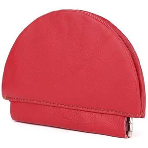 Retro Vrouwen Lederen Portemonnee Mini Hasp Creditcardhouder Bi-Fold Portefeuilles Vrouwelijke Kleine Sleutel Clutch Bags for Meisjes (Color : Red)