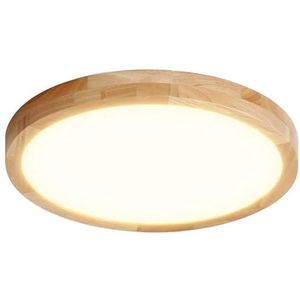 TONFON Nordic Wood LED-plafondlamp Moderne minimalistische plafondlamp Ultradunne plafondlamp in Japanse stijl for woonkamer slaapkamer eetkamer keuken studeerkamer gang(Color:Neutral light,Size:38cm)