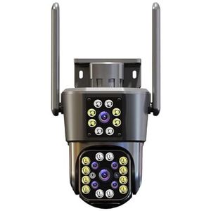 Bewakingscamera, 4K 8MP HD PTZ Camera Buiten 6MP Dual Lens Dual Screen AI Auto Tracking IP Camera CCTV audio Video Surveillance P2P(3K 6MP add 64G)