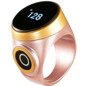 szutfidy Smart Ring Teller Clicker Elektronische Tally Waterdichte Verstelbare Digitale Display Oplaadbare Tijd Herinnering Rose Goud