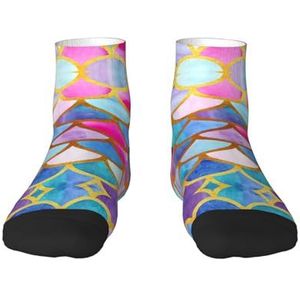 Kleurrijke regenboogprint veelzijdige sportsokken voor casual en sportkleding, geweldige pasvorm voor voetmaten 36-45, Kleurrijke regenboog, Eén Maat