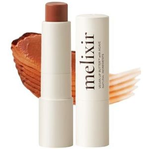 Melixir Vegan Lip Butter #12 Caramel (9 kleuren), getinte lippenbalsem, verzorgend, hydraterend, zonder bijenwas en vaseline, opbouwbare kleur, veganistische verzorging, dagelijks gebruik, 3,9 g