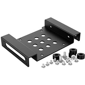 ORICO Inbouwframe 2,5 inch 3,5 inch harde schijf SSD naar 5,25 inch, aluminium wisselframe, interne harde schijf adapter voor 2,5/3,5 inch SATA/IDE HDD of SSD, voor desktop-pc computer CD-/DVD-ROM