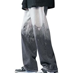 Mannen Baggy Jeans Losse Hip Hop Broek Jeans Mannen Y2k Baggy Cargo Broek Mannen Casual Jeans Streetwear (Color : Noir, Size : XL)